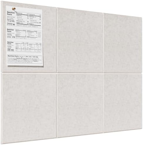 MaxGear Felt Bulletin Board 36" x 24", Light Tan Felt Wall Tiles Push Pins