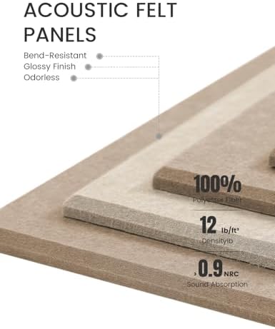 Fluxynara Felt Bulletin Board Cork Board Alternative, Oatmeal & Deep Camel
