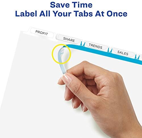 Avery Index Maker Clear Label Dividers, 5-Tab, White, 25 Sets