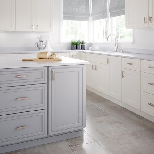 Franklin Brass 10 Pack Brushed Nickel Cabinet Handles 3 inch (76mm) Kitchen Cabinet Handles and Drawer Pulls for Cupboards and Dressers |Beveled