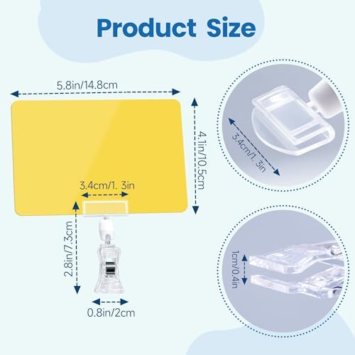 Mlici 12pcs Retail Sign Holder with Clamp for Store Displays