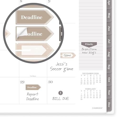 Mead Cambridge 2027 Planner, Weekly & Monthly, 8.5" x 11", Desert Grain (1845-905-27)