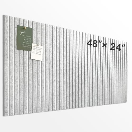 Large Felt Bulletin Board 48" x 24", Light Gray