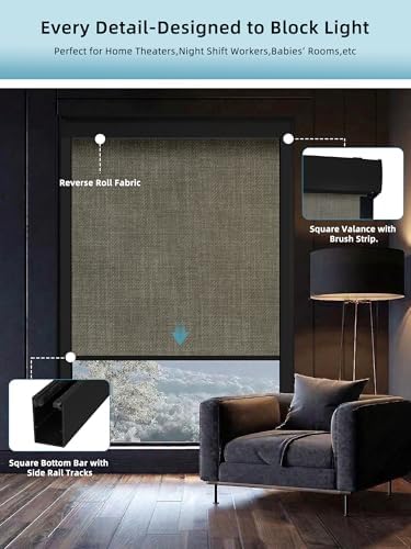SmartWings Motorized Smart Roller Shades, 100% Blackout Vigor Sage