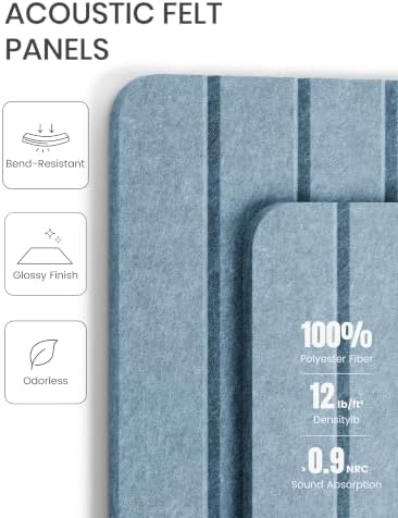 Large Arched Felt Bulletin Board 47.2''×25.5'', Dusty Blue