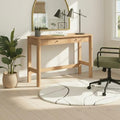 Walker Edison Penelope Modern Writing Desk with Drawer Storage, 44 Inch, English Oak