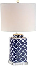 JONATHAN Y Clarke Chinoiserie Ceramic LED Table Lamp 23", Blue/White