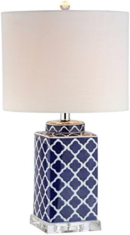 JONATHAN Y Clarke Chinoiserie Ceramic LED Table Lamp 23", Blue/White