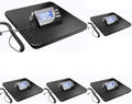Amazon Basics Digital Shipping Postal Scale with Tare Function, Heavy Duty Weighing Platform 1 Ounce Readability, Portable, Black, 660 lb Capacity (Pack of 5)