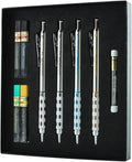 Pentel Arts GraphGear 1000 Mechanical Pencil Premium Gift Set with Refill Leads & Erasers (PG1000BXSET) (Pack of 6)