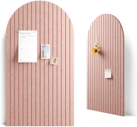 Large Arched Felt Bulletin Board 47.2''×25.5'', Pink