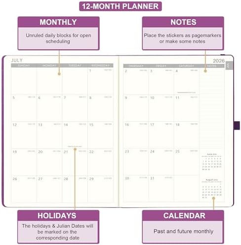Planner 2026-2027- JUL 2026 - JUN 2027, Weekly and Monthly planner