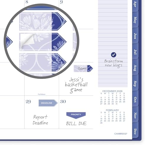 Mead Cambridge 2027 Planner, Weekly & Monthly, 8.5" x 11", Cyane (1844-905-27)