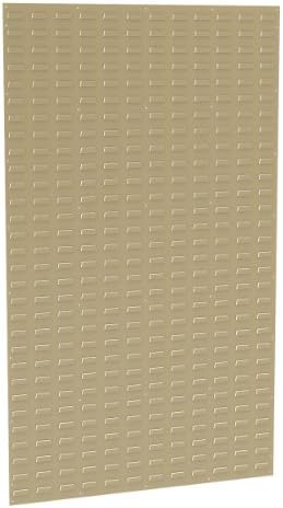 Akro-Mils 30161 Heavy Duty Wall Mount Garage Storage Steel Louvered Panel | Wall Storage Bin Hanging Organizer System for AkroBins, 36-Inch W x 61-Inch H, Beige, Single