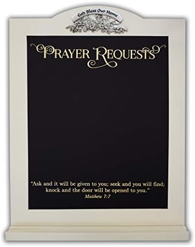Prayer Request Chalkboard, Hanging Wall Chalk Board for Prayer Requests, 10 Inches by 13.5 Inches, by Abbey Gift