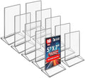 Azar Displays 152799-SLV-10PK Silver Trim Double-Sided Clear Acrylic Frames – Elegant Display Frames for Weddings, Events, and Photos | Premium 5x7 Tabletop Sign Holders (10-Pack)