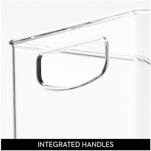 iDesign Stackable Clear Plastic Bin, 6-Pack