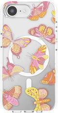 PopSockets iPhone 16/17E Phone Case with MagSafe- Sunset Mariposa | Magnetic, Wireless Charging, Camera & Drop Protection, Butterfly, Moth, Luna, Western, Boho, Aesthetic