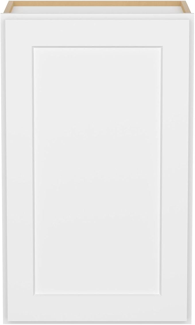 Furinno Shaker Wall Kitchen Cabinet 1-Door-2 Shelves, Ready to Assemble, 12 D x 18 W x 30 H, White
