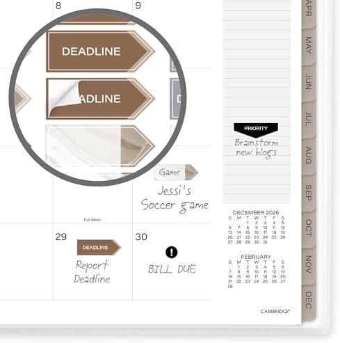 Mead Cambridge 2027 Planner, Weekly & Monthly, 8.5" x 11", Massimo (1853-905-27)