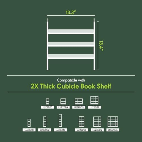 Furinno Cubicle 3-Shelf Cube Insert, Cube Organizer, Dark Oak | 13.3W x 13.4H, Fits into Furinno Extra Thick Cubes, for Organizers and Storage (Does not fit IKEA Kallax Shelving)
