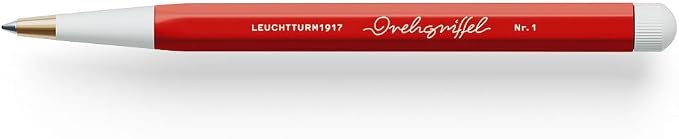 LEUCHTTURM1917 - Drehgriffel Writing Pen (Cherry) - Ballpoint Pen with Royal Blue Ink Included