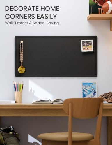 Fluxynara 35" x 17.1" Bulletin Board, Black
