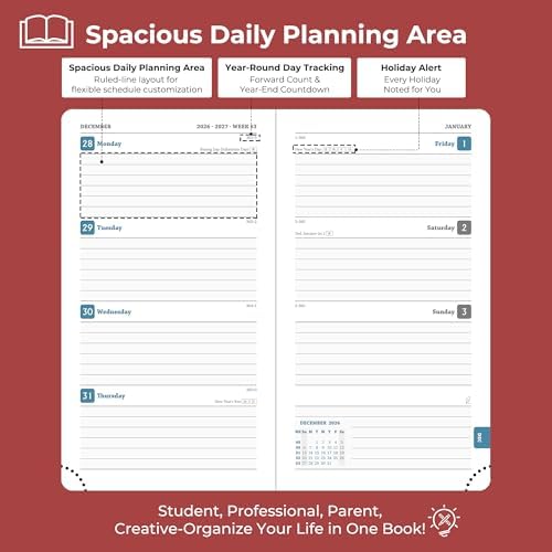 Planner 2026-2027 Daily Daily Weekly and Monthly,6.5"x3.75"