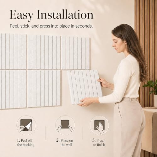 Stripe Felt Bulletin Board Tiles, Cork Board Alternative 48 x 36 in