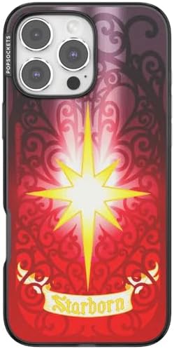 PopSockets iPhone 16 Pro Max Phone Case w/MagSafe Grip- Mirror Starborn | Magnetic, Wireless Charging, Camera & Drop Protection, Acotar, Throne, Glass, Sarah, Bookish