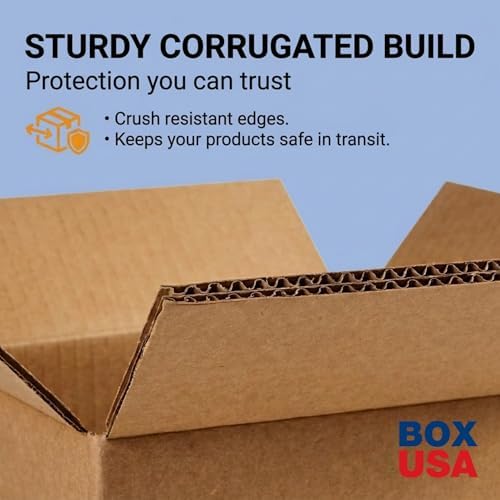 BOX USA Shipping Boxes Small 10"L x 10"W x 10"H 25-Pack, Cardboard Box for Shipping, Moving, Mailing, Packing, Packaging and Storage