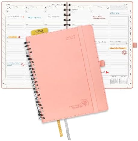 POPRUN 2027 Planner, 6.5'' x 8.5'', Weekly and Monthly Daily Calendar Book