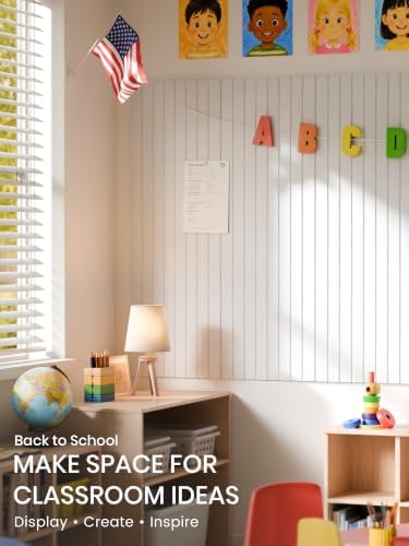 Bumusty 36"x 24" Large Felt Bulletin Board Tiles,Cold White