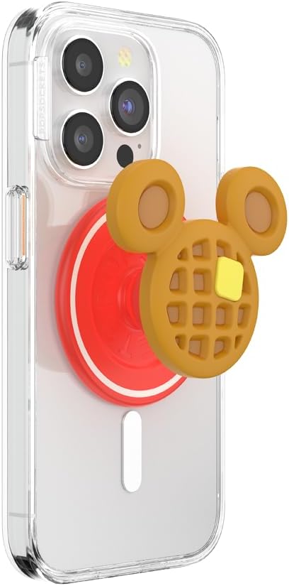 PopSockets Phone Grip for MagSafe, Magnetic Holder- PopOut Waffle | Removable, For Kindle / Android / iPhone, With Magnet, Disney, Mickey Mouse, Minnie, Fun, Cool, Unique