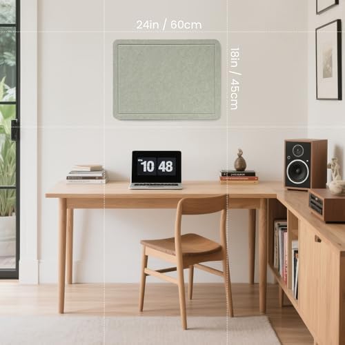 Felt Bulletin Board 24x18 inches, Decorative Pin Board for Home & Office