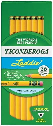 Ticonderoga Laddie Tri-Write Wood-Cased Pencils, #2 HB Soft