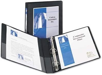 Framed View Binder with One Touch EZD Rings, 1'' Capacity, Black, Total 12 EA, Sold as 1 Carton