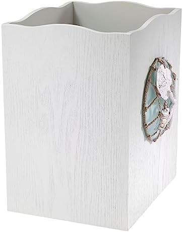 Avanti Linens - Wastebasket, Decorative Trash Can, Coastal, Seaglass