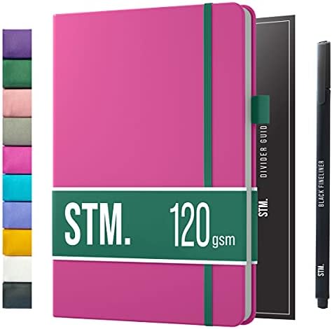 Bullet Dotted Journal Dot Grid Notebook | A5 Daily Journaling Notebooks for Personal Writing, Work, Women | 120gsm Thick Paper, Hard cover, Lay Flat Binding | 5x7 Journals Cuaderno Libretas de apuntes