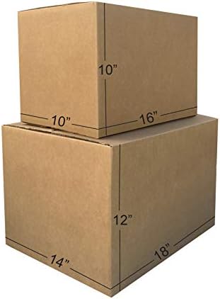 Amazon Basics Moving Boxes Kit, Small and Medium, Brown, 15-Pack