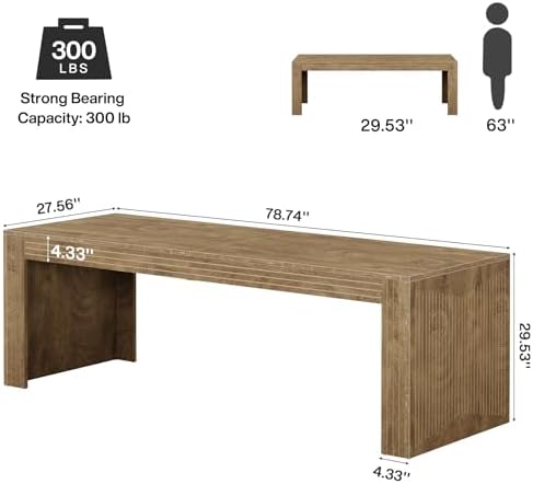 Tribesigns 79-Inch Extra Long Desk, Two Person Double Desk for Home Office