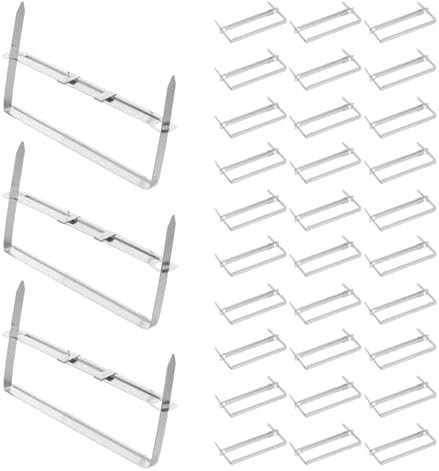 NOLITOY 50pcs Prong Paper Fasteners Metal Clips for Office Supplies, Iron Material with Double Hole Design, Prevents Papers from Shifting, Easy Insertion and Removal, for Home Offices