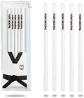 TAE-S Taekwondo Pencils HB Wood Pencils with White Clear PVC Pencil Case - Perfect for Drawing, Sketching, Writing, Art - Gift Idea for Martial Arts Students 1 Pack of 5 Pencils
