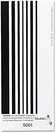 Acroprint 09-6103-080 Time Card for ATT310 Time Recorder, Pack of 200 Time Clock