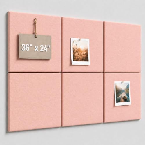 Felt Bulletin Board Tiles, Large Cork Board Alternative,24 x 36 in