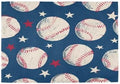 ALAZA Baseball Pattern Set of 4 Placemats Rectangle Table Mat for Dining Table Restaurant Kitchen Home Decor, 12" x 18"