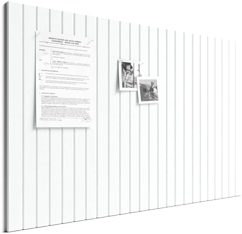 Bumusty 36"x 24" Large Felt Bulletin Board Tiles,Cold White