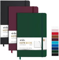 ViVin 3 Pack A5 Hardcover Lined Notebook,192 pg College Ruled 5.5x8.3