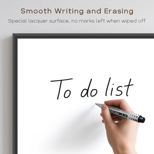 Large Magnetic Whiteboard, 30" x 20" Dry Erase White Board for Wall