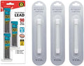 Mechanical Pencils Refill Set, Includes (3 Pack 9 Erasers), & Super Hi-Polymer 0.7 mm Lead Refills, 3 Pack Tubes, 90 Pieces Of Lead, (Refill Set)